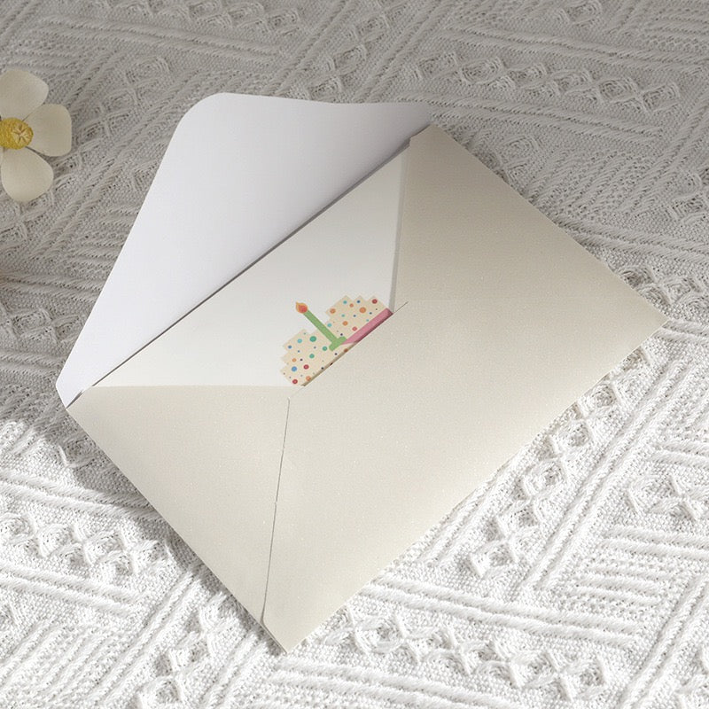 Minimalist 3D Pop-Up Birthday Card – Colourful Foldable Cake Design, Premium Greeting Card (Blank Inside)