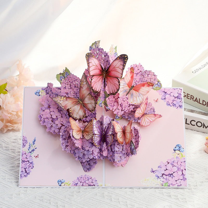 Luxury Pop-Up Mother’s Day Card – 3D Butterflies with Gold Foil, Premium Thank You Card for Any Occasion