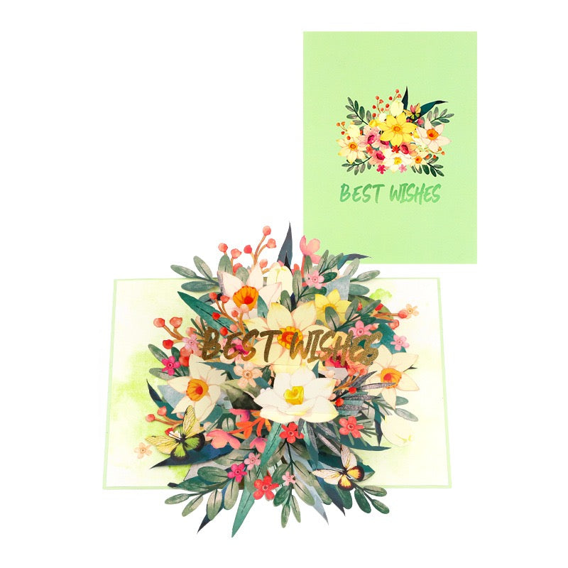 Luxury Pop-Up Mother’s Day Card – 3D Butterflies with Gold Foil, Premium Thank You Card for Any Occasion