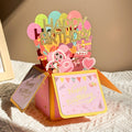 3D Pop-Up Birthday Box Card – “Happy Birthday” Paper-Cut Greeting Card, Premium Handmade-Style Foldable Keepsake
